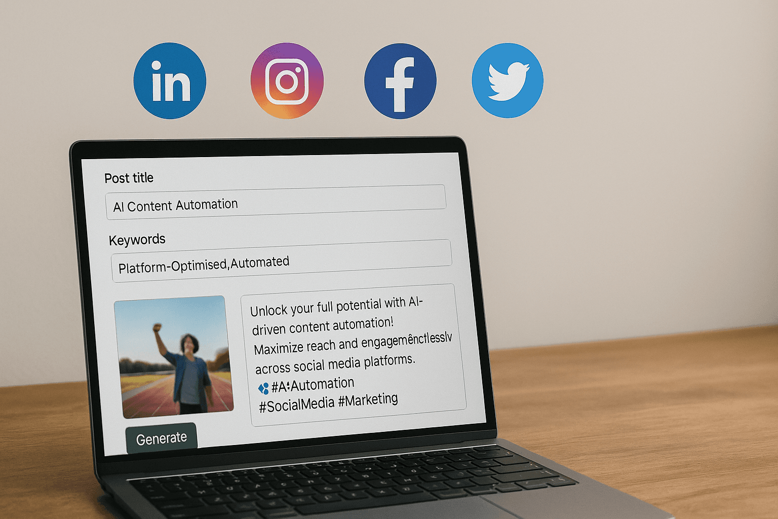 AI Social Media Content Generator and Publisher